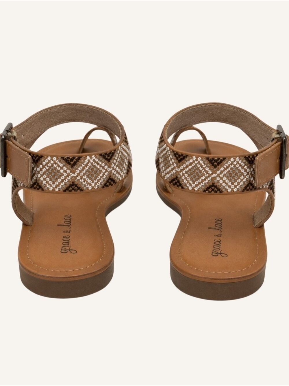 Grace & Lace Embroidered Sandals Sz 10 Coastal Chic Resortwear NWT - Picture 5 of 11